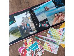 Zážitkový deník/fotoalbum pro páry + kreativní sada samolepek 2
