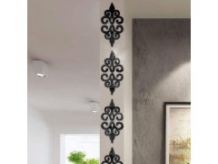 Zrcadlové samolepky ornamenty 10 ks - černé