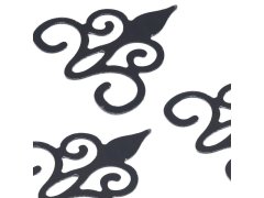 Zrcadlové samolepky ornamenty 10 ks - černé 5