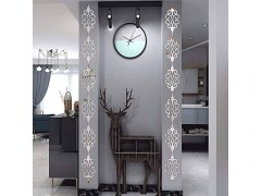 Zrcadlové samolepky ornamenty 10 ks - stříbrné 7