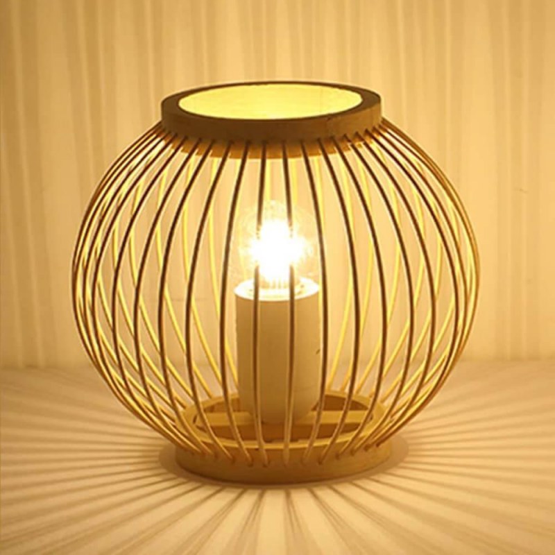 Bambusová stolní lampa s LED žárovkou - Dárky