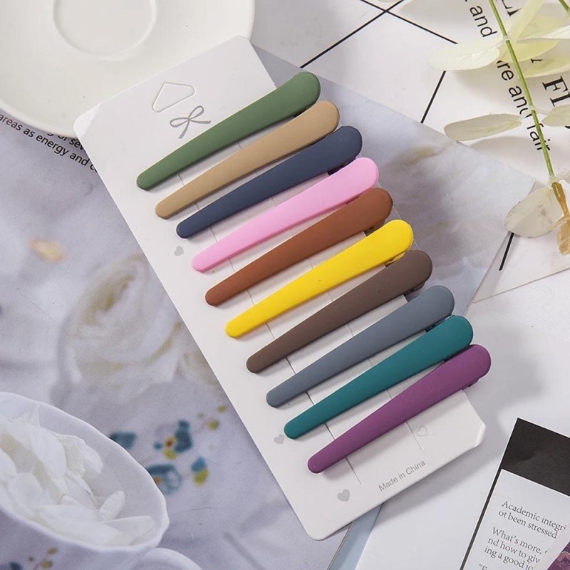 Barevné klipy do vlasů 10 ks