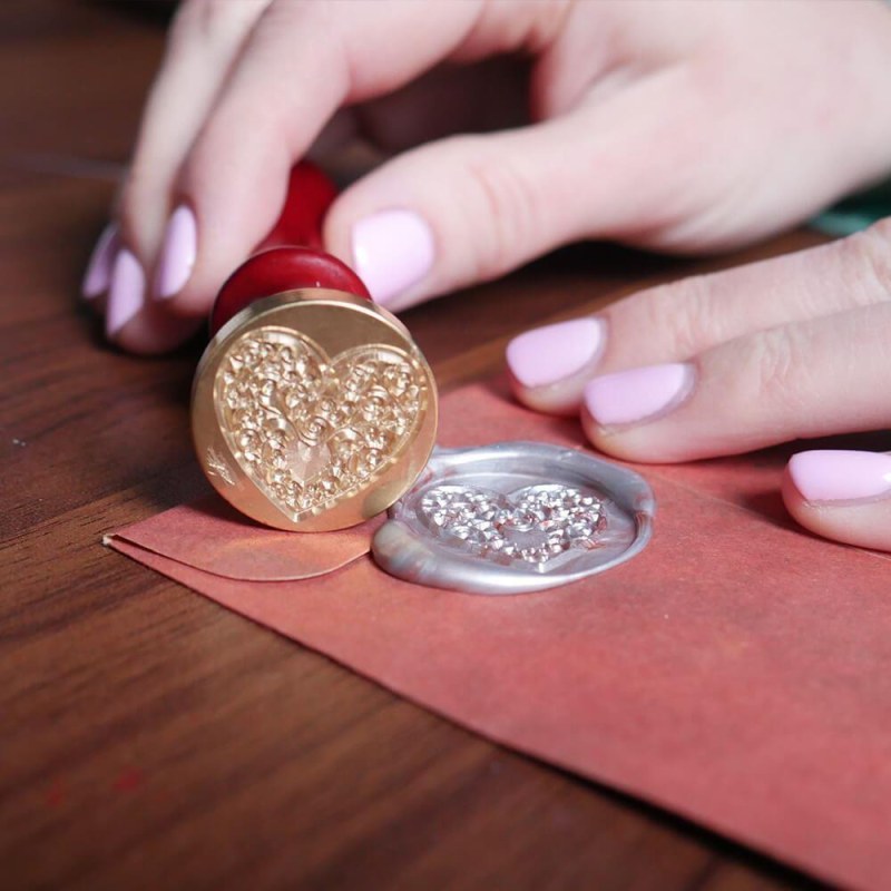 Dárková sada na výrobu pečetí - srdíčko