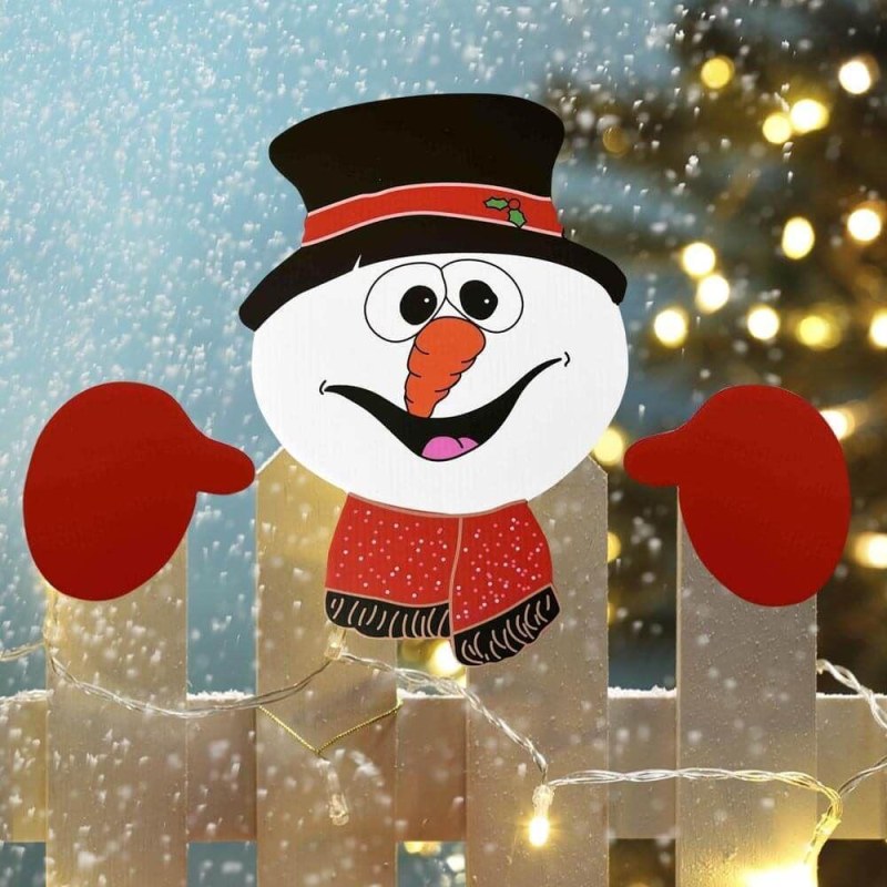 Dekorativní sněhulák na plot - Dárky