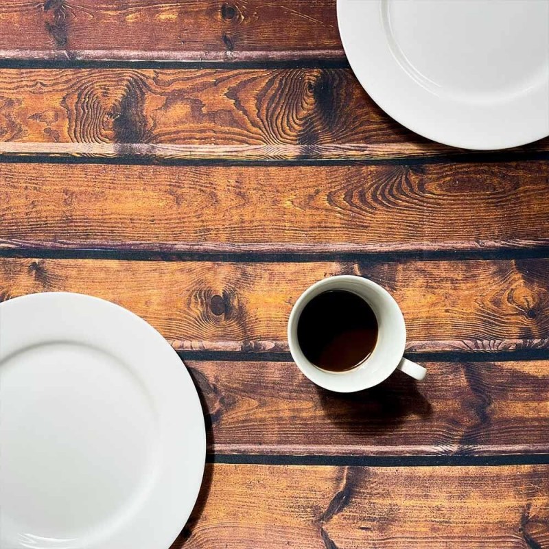 Dekorativní ubrus s&nbsp;dekorem dřeva 61 x 61 cm - Dárky