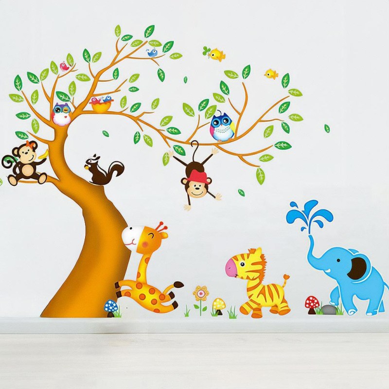 Dětské samolepky na zeď - zvířátka - Dárky