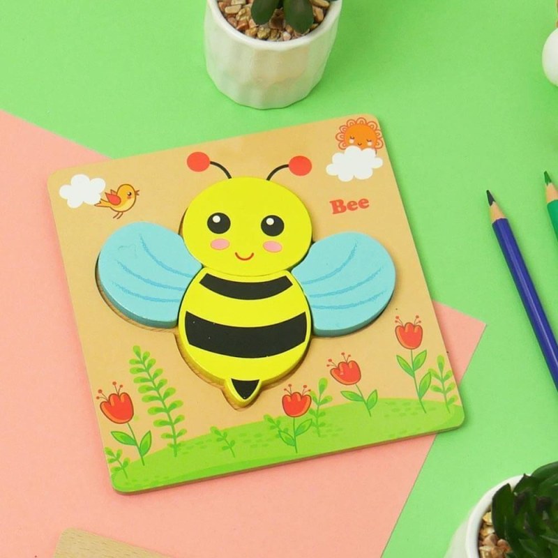 Dřevěné puzzle pro nejmenší - včelka - Dárky