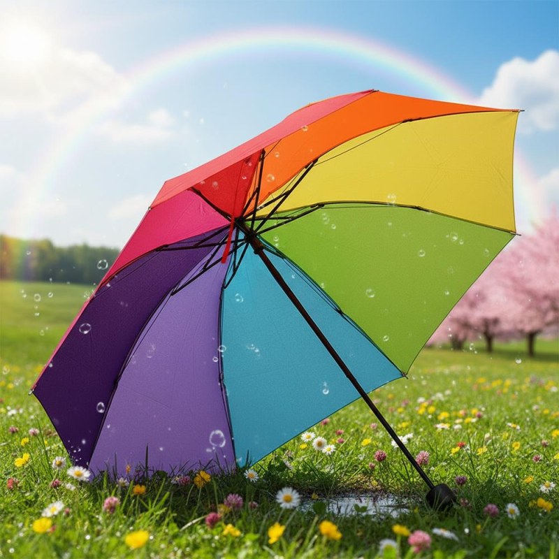 Duhový deštník skládací - Dárky
