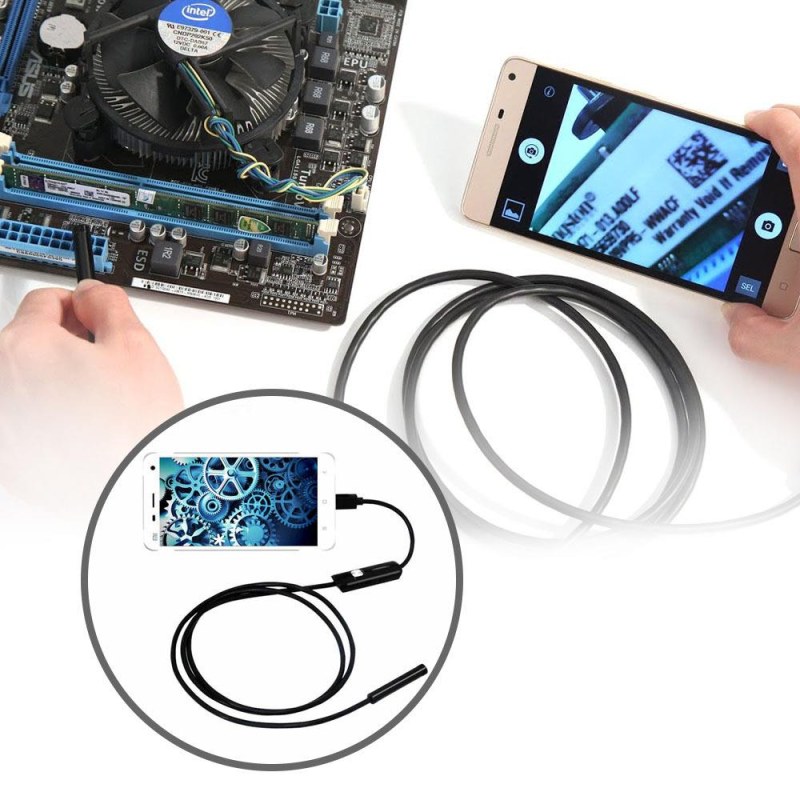 Endoskopická inspekční kamera VGA 640x480 microUSB/USB-A Endoskopická inspekční kamera VGA 640x480 microUSB/USB-A - Dárky