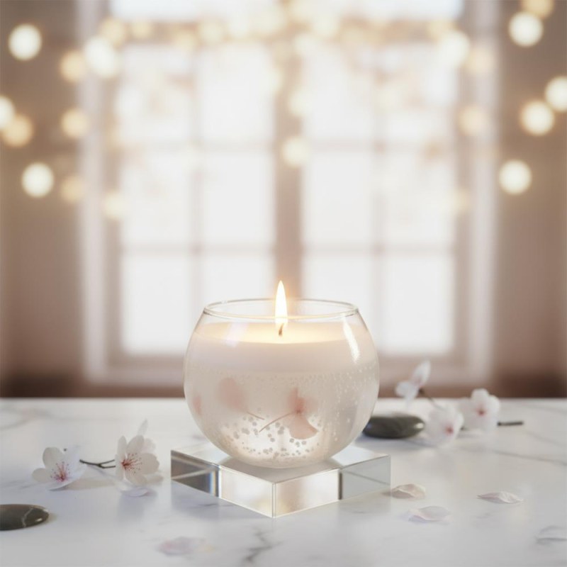 Gelová svíčka - světle růžová - Dárky