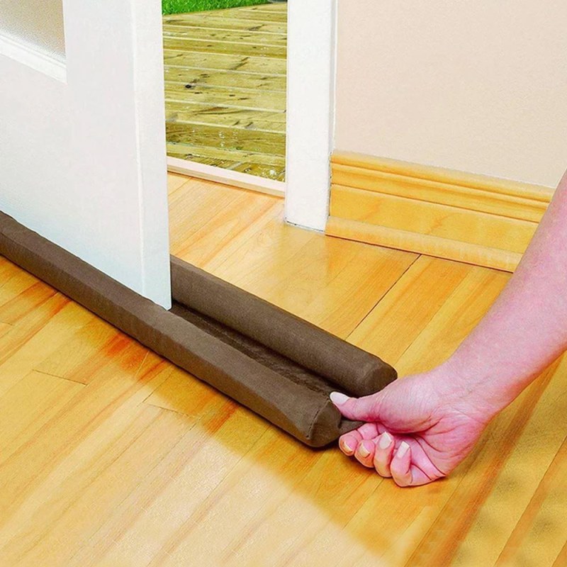 Izolační zarážka do dveří, pro dveře bez prahu, s&nbsp;potahem, hnědá