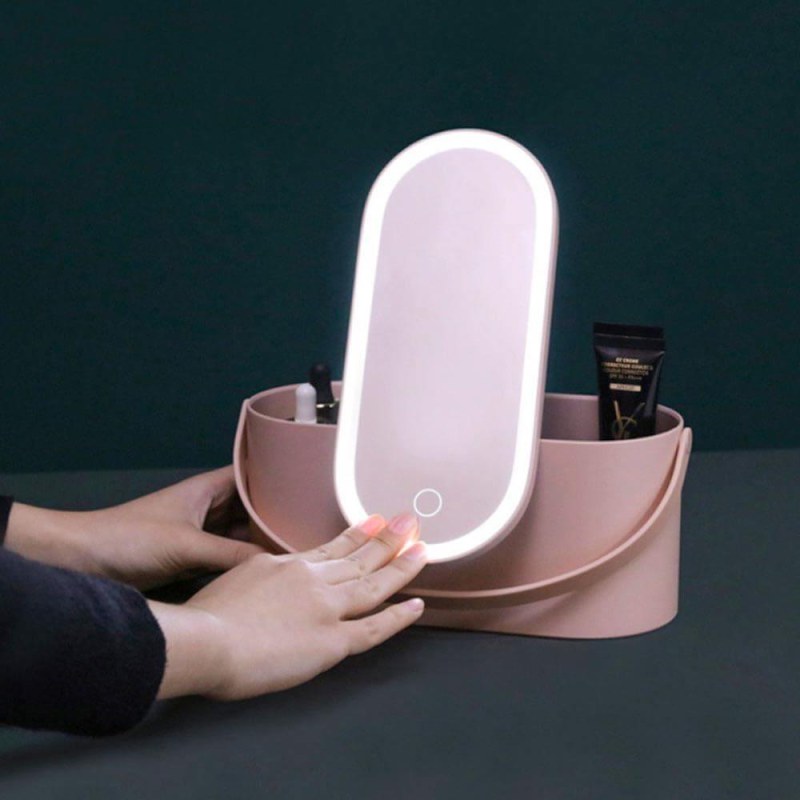 Kosmetický kufřík s LED zrcátkem - Dárky