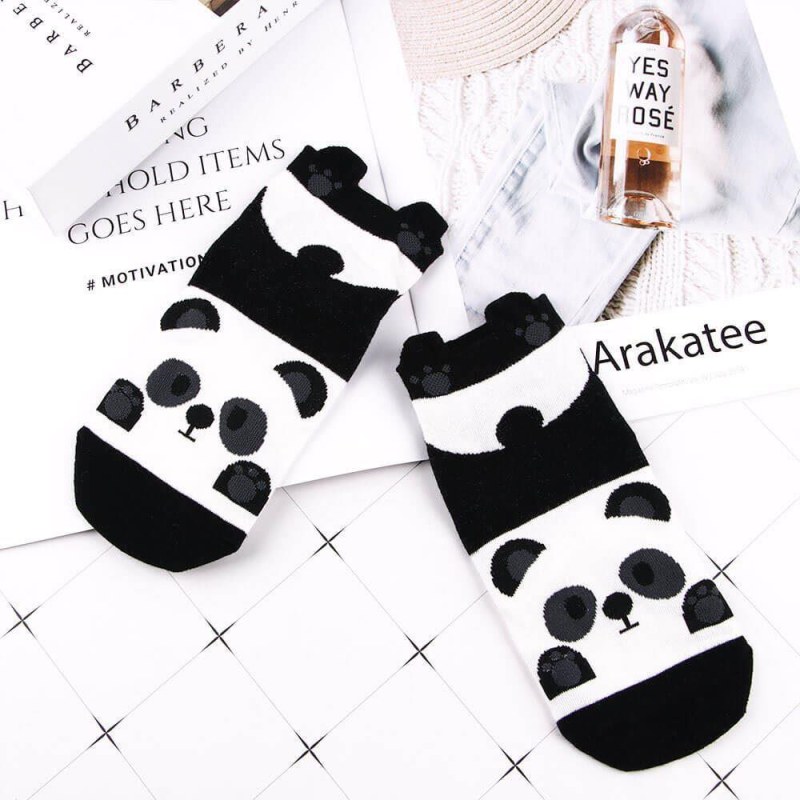 Kotníkové ponožky - panda - Dárky