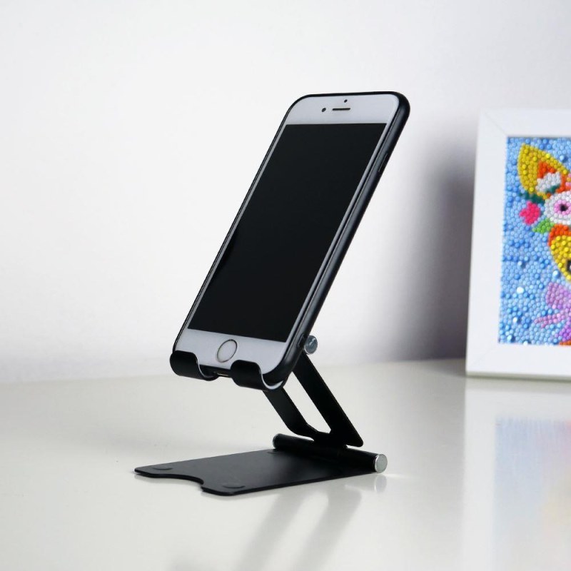 Kovový držák na mobil - černý - Dárky