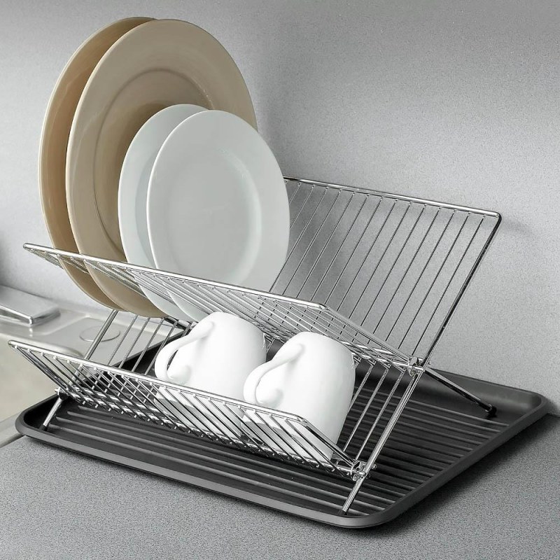 Kovový odkapávač na nádobí s&nbsp;tácem - Dárky