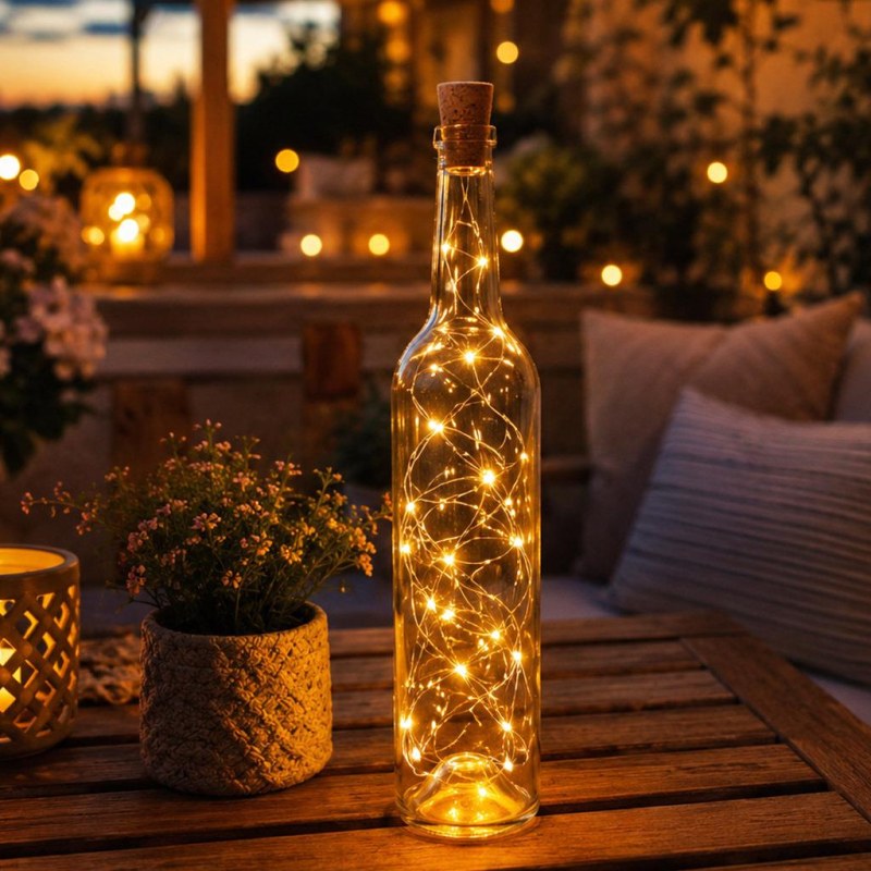 LED světelný řetěz do lahve s&nbsp;korkem 2 m - Dárky