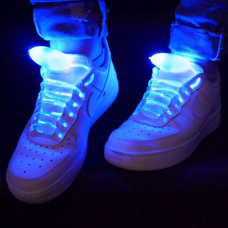 LED svítící tkaničky - modré