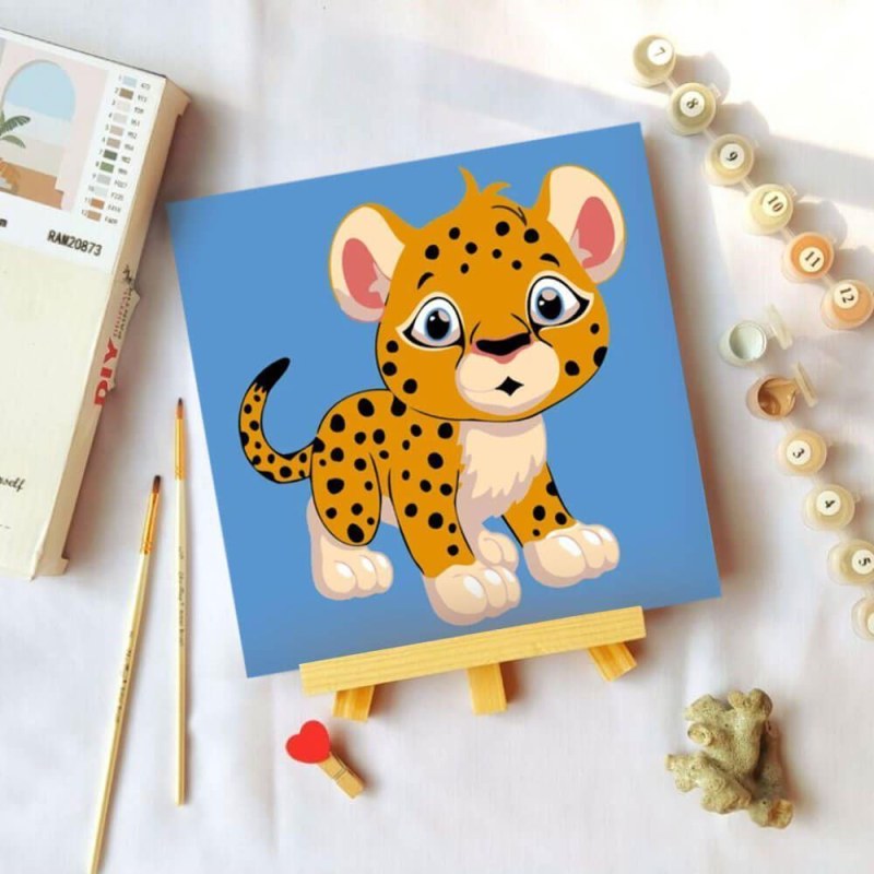 Malování podle čísel pro děti - leopard - Dárky