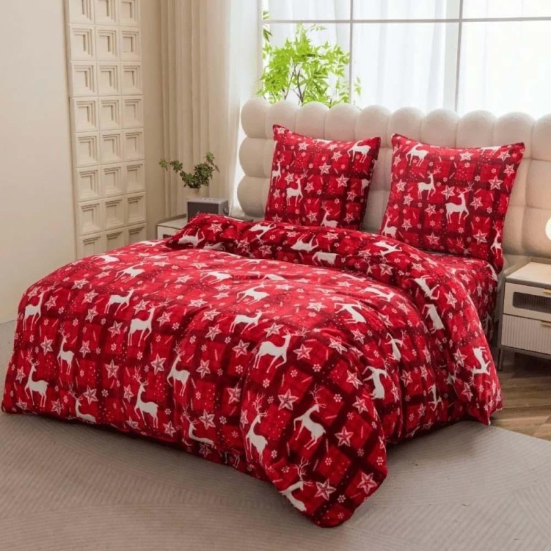 Mikroplyšové povlečení - sobící a&nbsp;hvězdy - Dárky