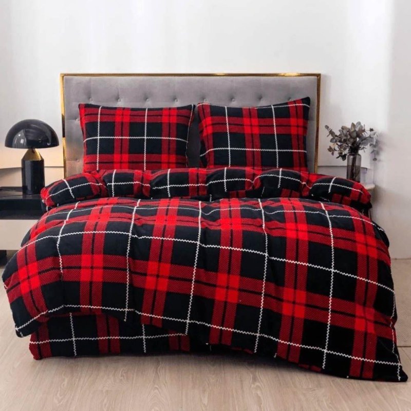 Mikroplyšové povlečení - tartan - Dárky