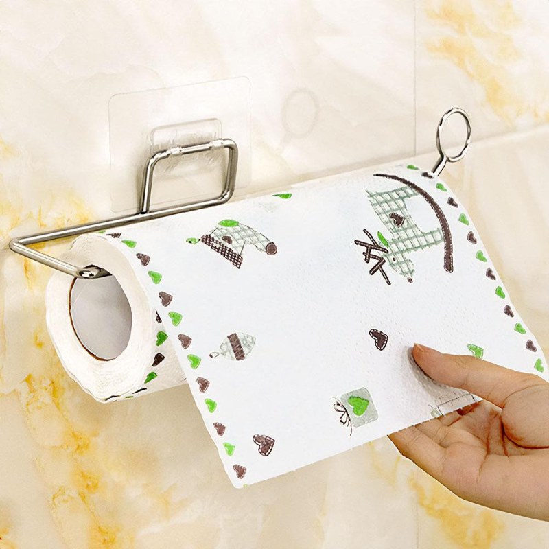 Nerezový nalepovací držák na papírové utěrky