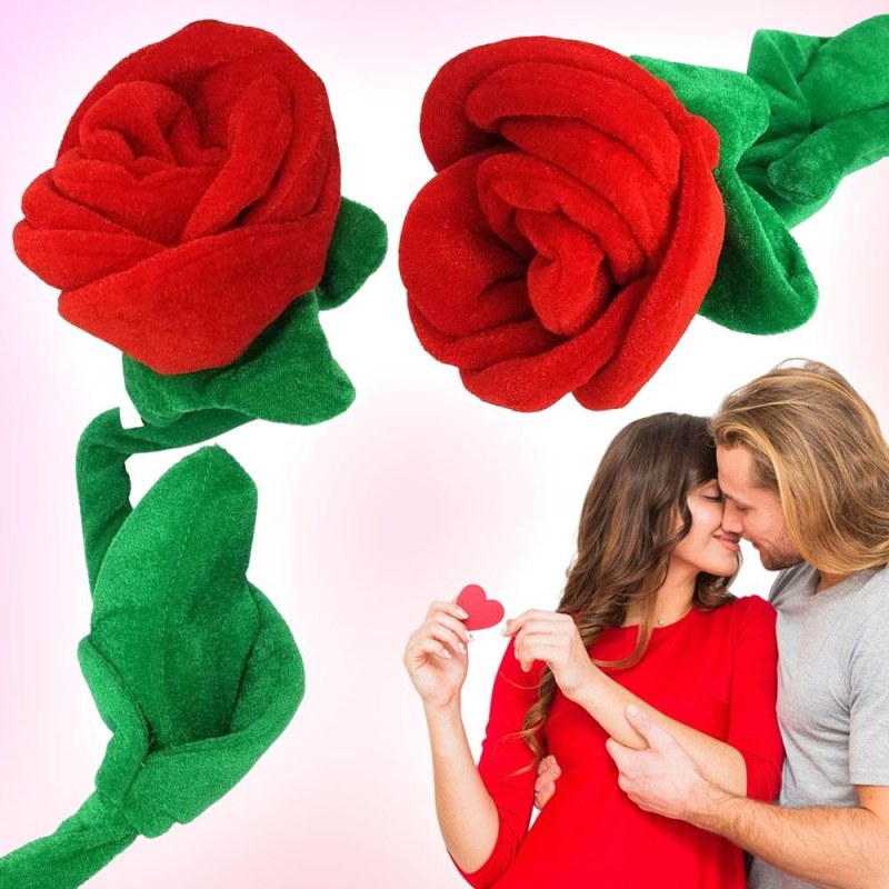 Plyšová červená růže - Dárky