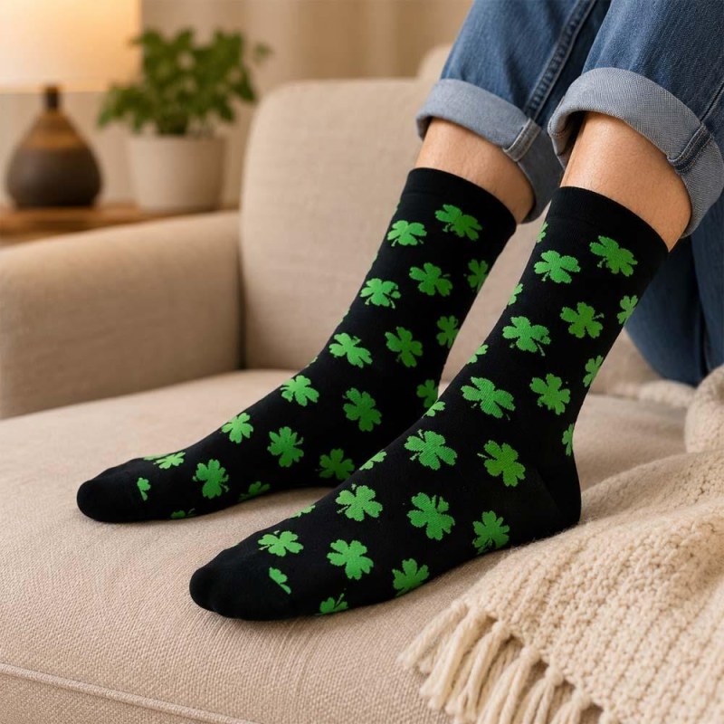 Ponožky se čtyřlístky unisex, univerzální velikost