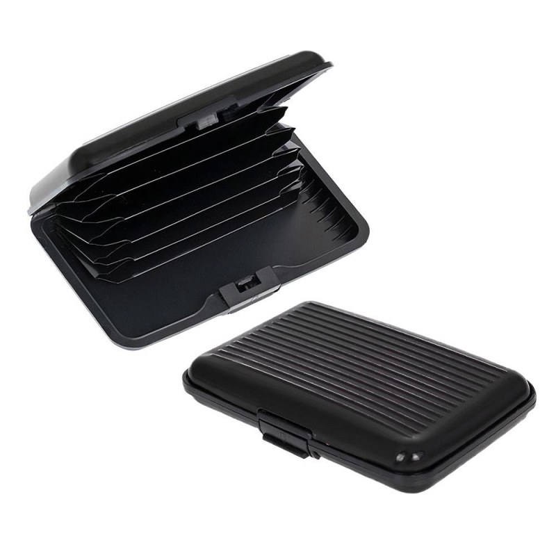 Praktická dokladovka/kovové pouzdro na karty - černá - Dárky