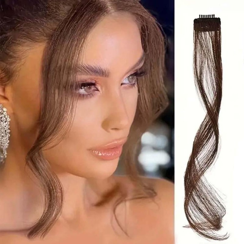 Příčesek do vlasů na klipu melír - hnědý