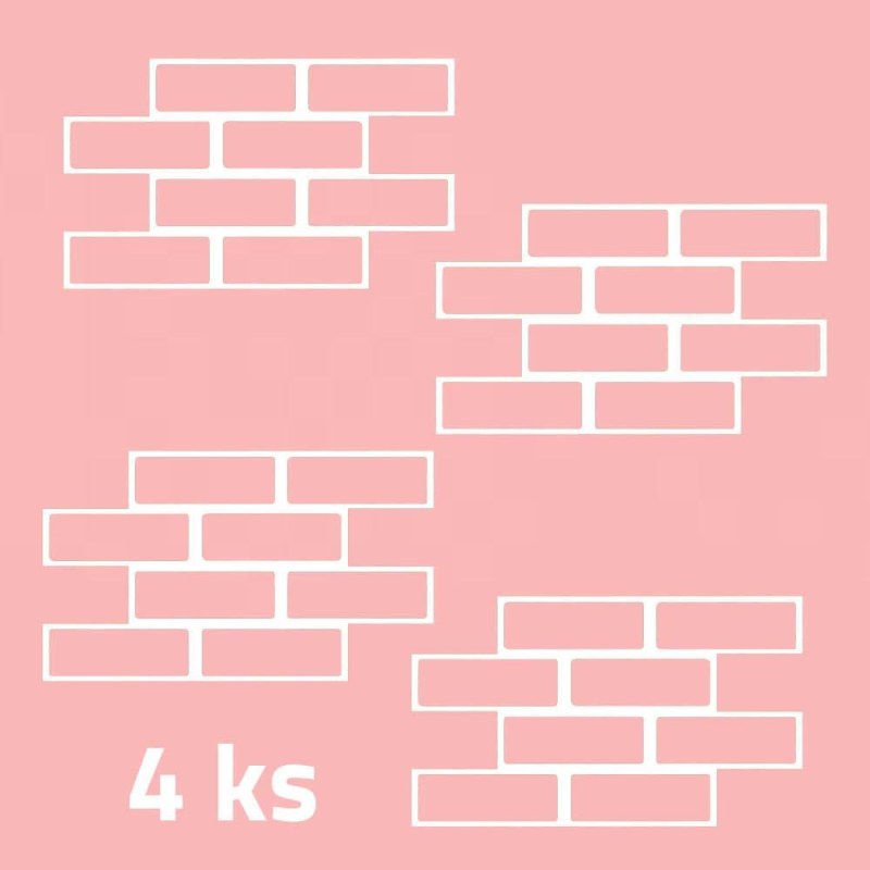 Šablony na malování zdi 4 ks - cihly Šablony na malování zdi 4 ks - cihly - Dárky