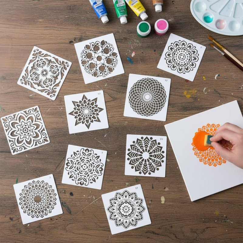 Šablony pro malování mandal 10 ks - Dárky