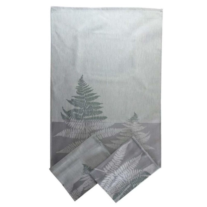 Sada 3 bavlněných utěrek 50x70 cm - kapradí - Dárky