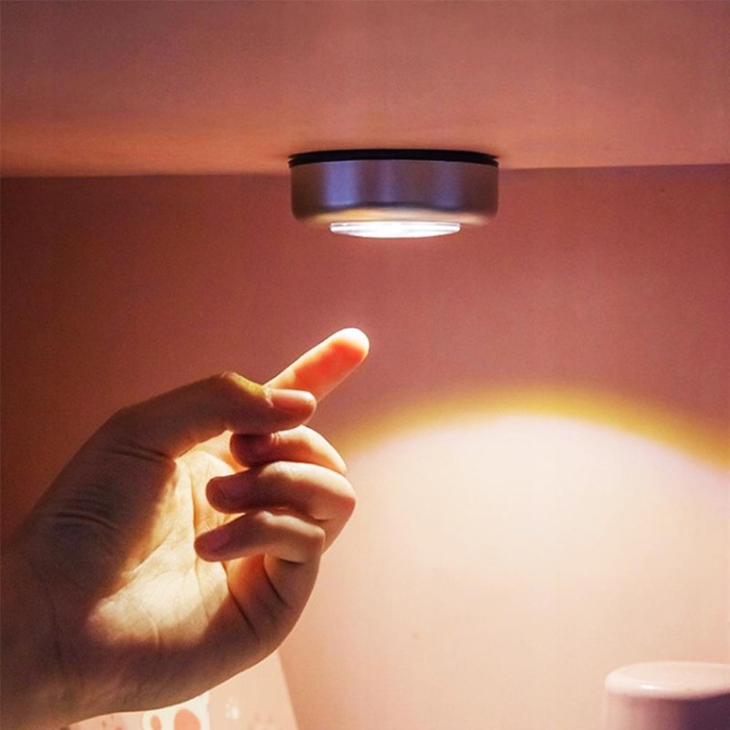 Samolepící lampička 3 LED stříbrná