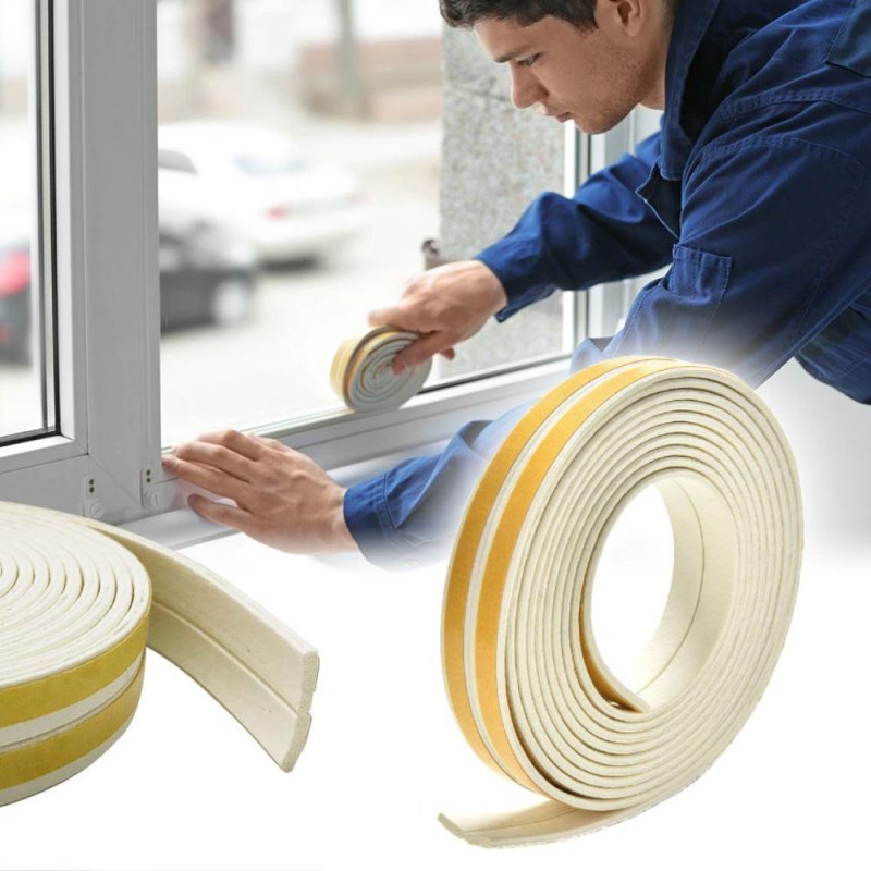 Samolepící těsnění do oken a&nbsp;dveří 2,5 m - bílé - Dárky