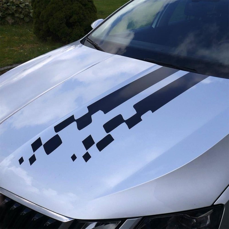 Samolepka na auto - pruhy přerušované černé