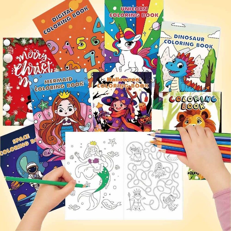 Set dětských omalovánek - 8 sešitů Set dětských omalovánek - 8 sešitů - Dárky