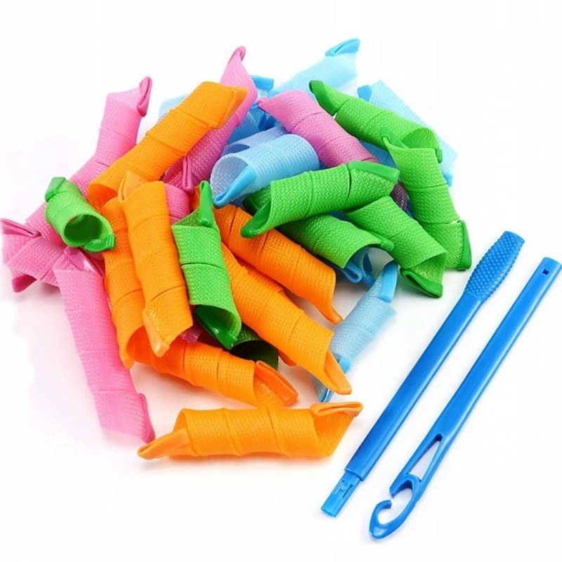 Spirálové natáčky s háčkem, 50 cm - 20 ks