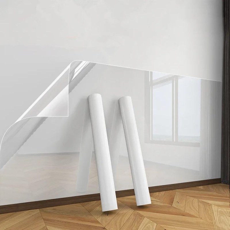 Statická transparentní ochranná a omyvatelná fólie na stěnu 60x200 cm - Dárky