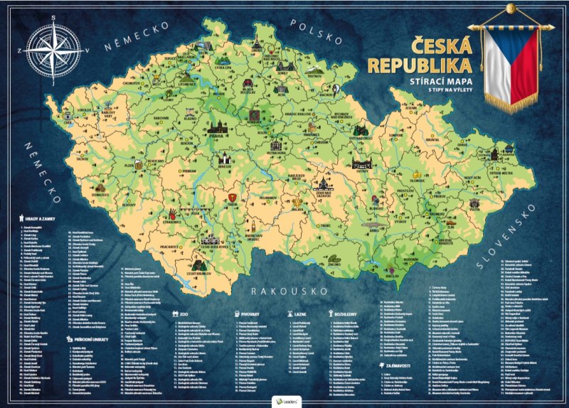Stírací mapa České republiky - Dárky