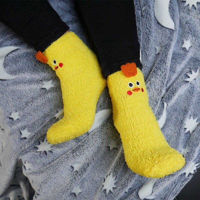 Teplé ponožky - kuřátko