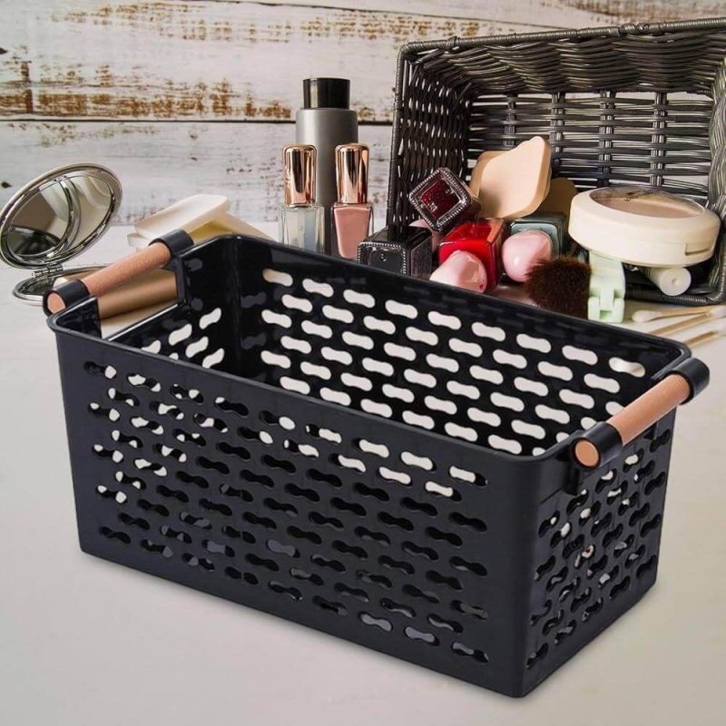 Úložný box s úchytkami - černý