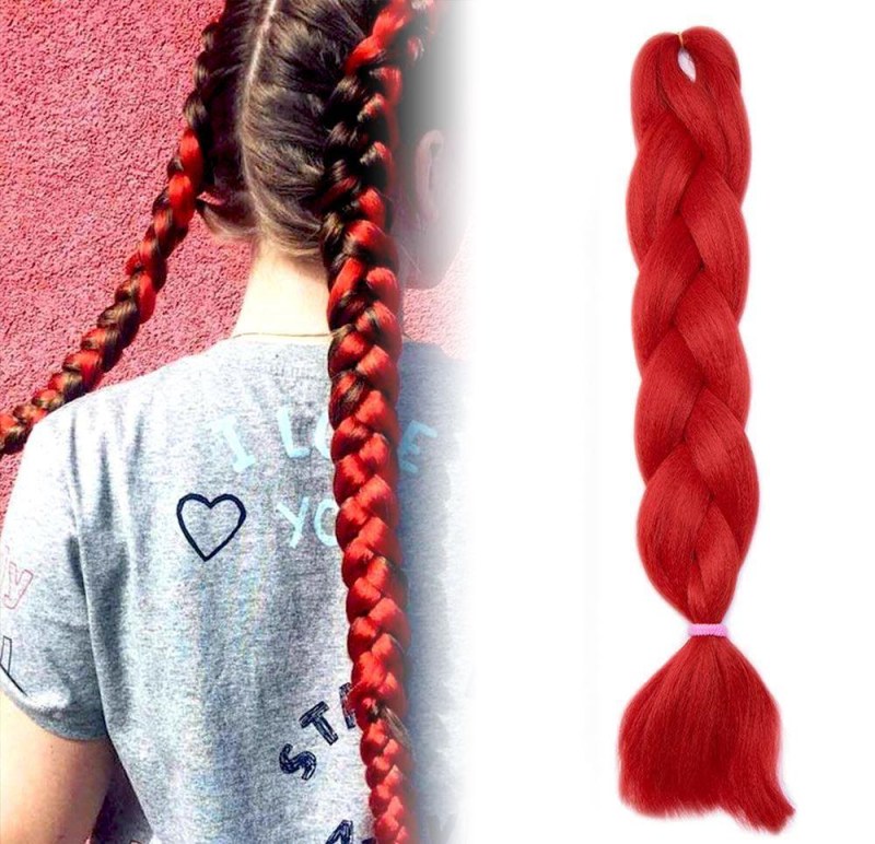 Vlasový příčesek - červený - Dárky