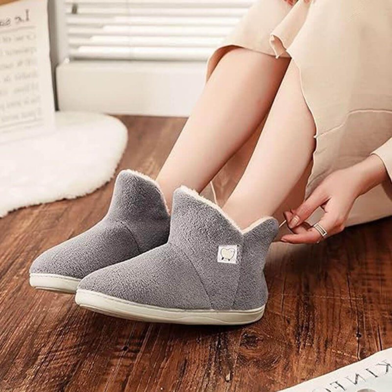 Vysoké zateplené papuče s&nbsp;kožíškem - 37-39 - Dárky