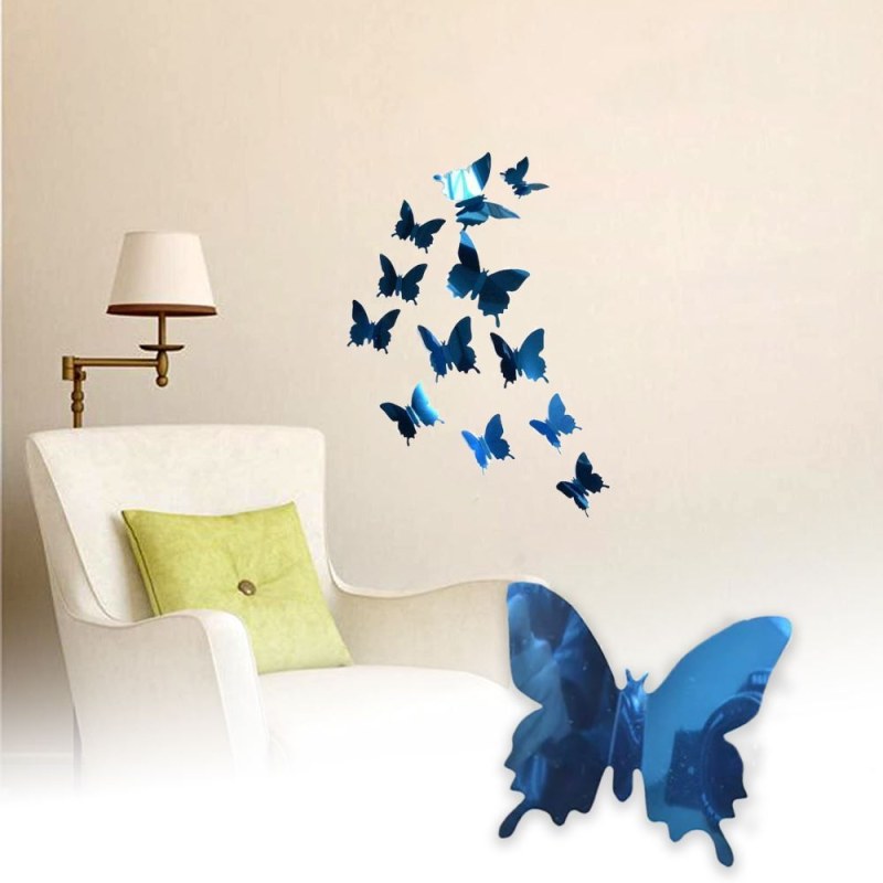 Zrcadlový motýl 12 ks - modrý - Dárky