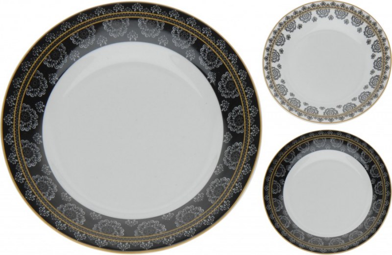 Porcelánový talíř se vzorem velký - 27 cm - Keramika a porcelán