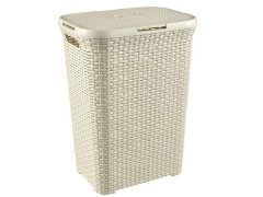 Koš na špinavé prádlo 60l béžový Rattan45x34x62cm