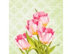 Ubrousek 33x33 3V Love Tulips 50ks