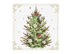 Ubrousek D-SOFT 40X40CM CHRISTMAS TRE 12ks