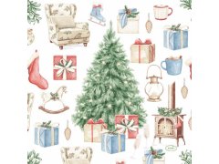 Ubrousek 33x33 3Vr Tree and Gifts 20ks