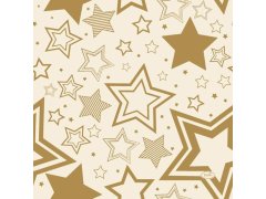 Ubrousek 33x33 3Vr Holiday Star Cream 20ks